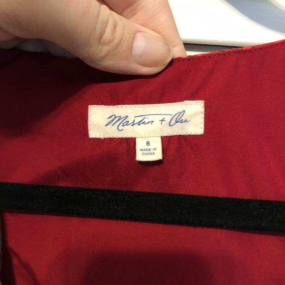 Martin + Osa Red Patterned Racerback Top - Picture 3 of 7